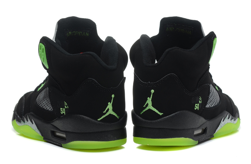 Air Jordan 5 Women Shoes Black/Green Online